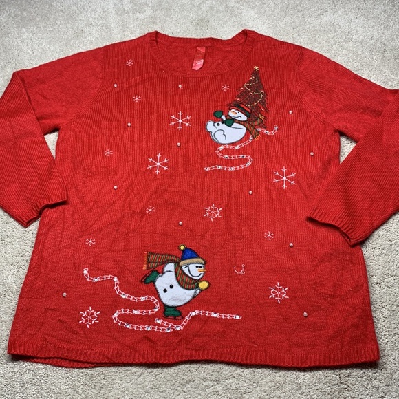 ❤️ Snowman Ugly Christmas Sweater - Picture 2 of 10